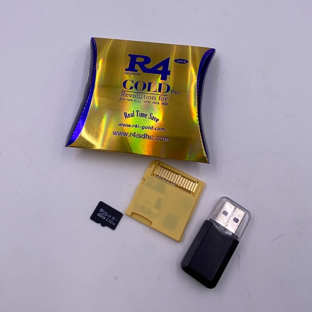 2024 R4 Gold Pro Nintendo DS Flash Cart + 32GB SD Card Over 300 Games